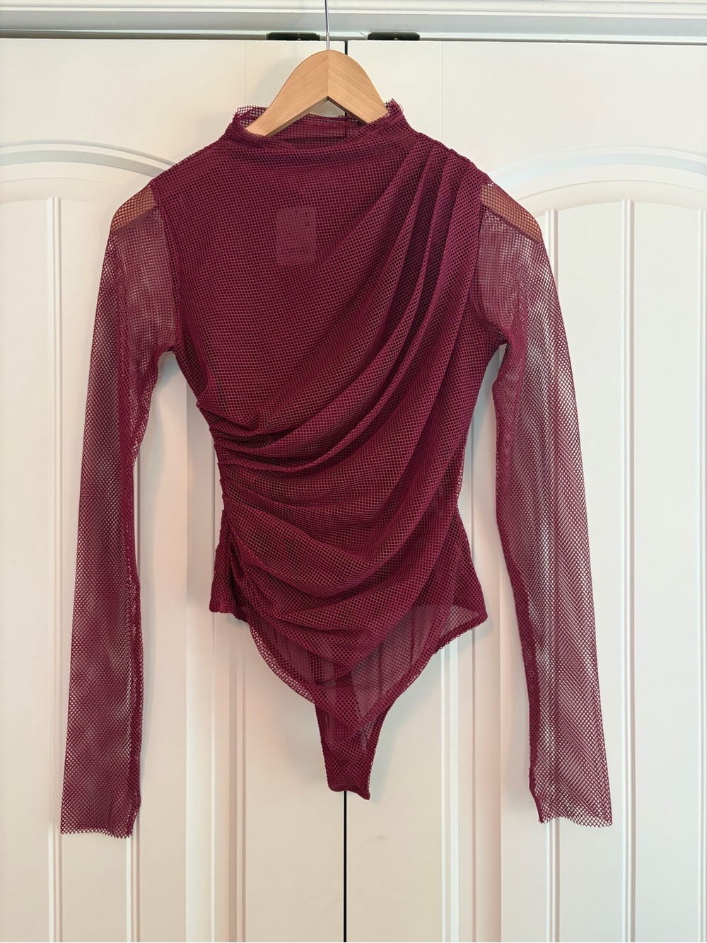 FREE PEOPLE Intimately On My Way Bodysuit NWT Red Plum Women's Size XS Layer